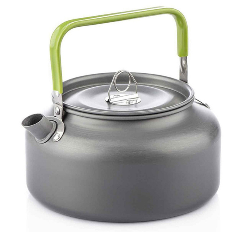 PURPLESEVEN 800ml 1200ml Outdoor Camp Tea Coffee Pot Portable Camping Kettle Cooking Set Ultralight Aluminum Cookware Sets