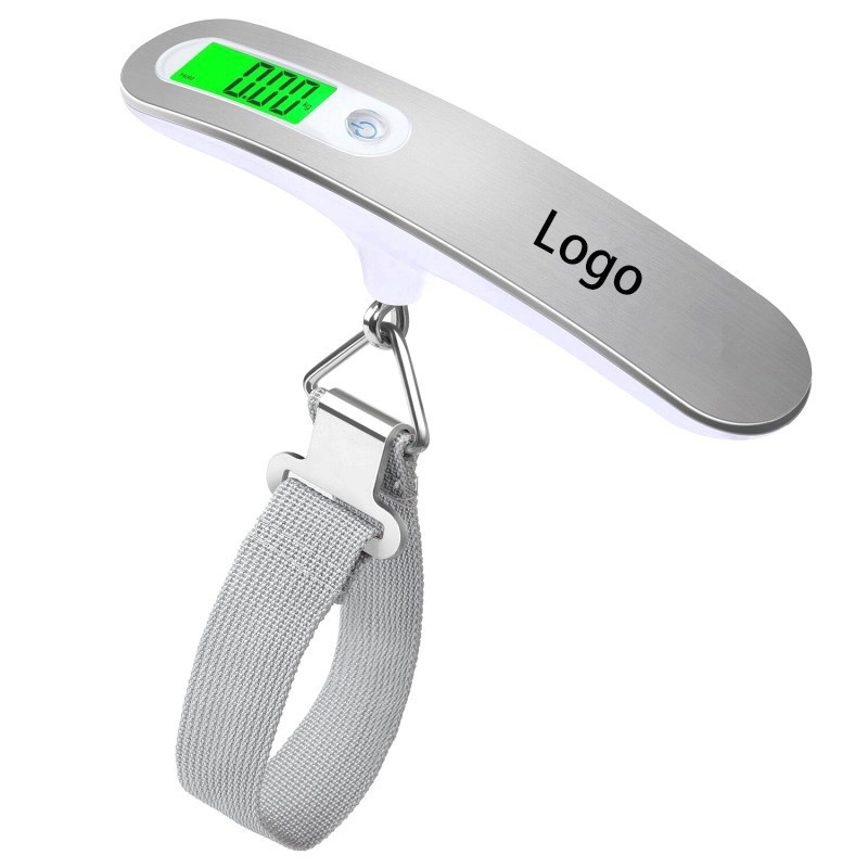 Custom Logo Stainless Steel LCD Display Hanging Suitcase Weighing Portable Travel 50kg Weight Electronic Digital Luggage Scale