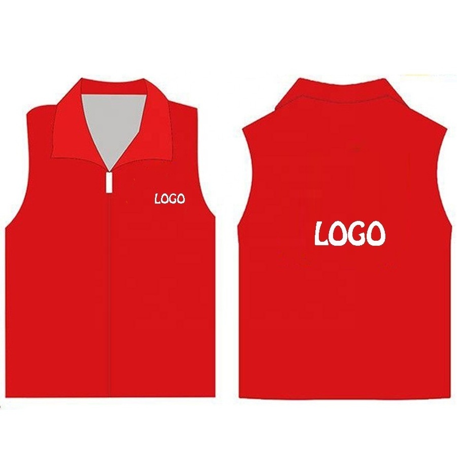 Activity Print Shop Vest Work Volunteer Vests With Custom Logo Printing Wholesale Promotion Gifts