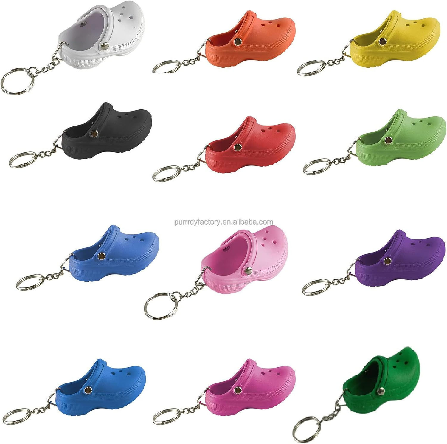 Custom Mini Keychain Rubber Slipper Key chain Shoe For Women Teens Cute Adorable Charms Little Shoes Kids Girls Boys Lovely Key