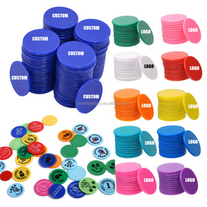 Custom Logo Round Small Plastic Learning Counters Disks Chip Counting Discs Markers for Math Practice Poker Chips Game Tokens