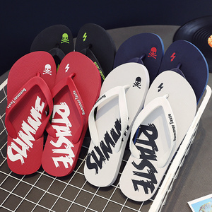 2024 Wholesale Factory Price Beach Men's Slippers Outsole Red Colour Customize Rubber Slide Flip Flops