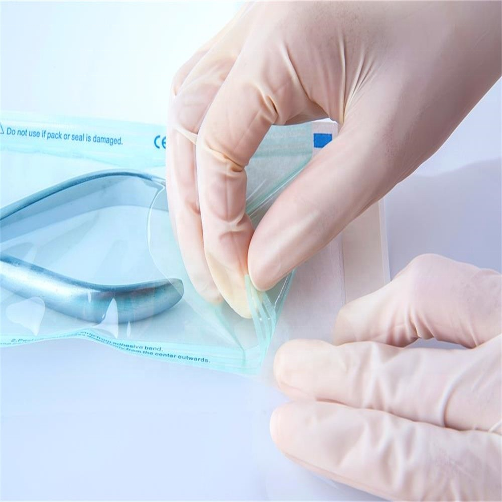 Medical Dental disposable autoclave EO sterilization gusseted reels heat sealing device sterile packaging pouch