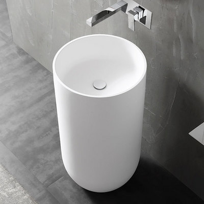 Bathroom pedestal wash basin artificial stone sink