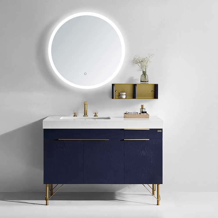 European Style bathroom vanity 36inch 3 drawers and 2 doors with mirrors middle vanity With Led Light