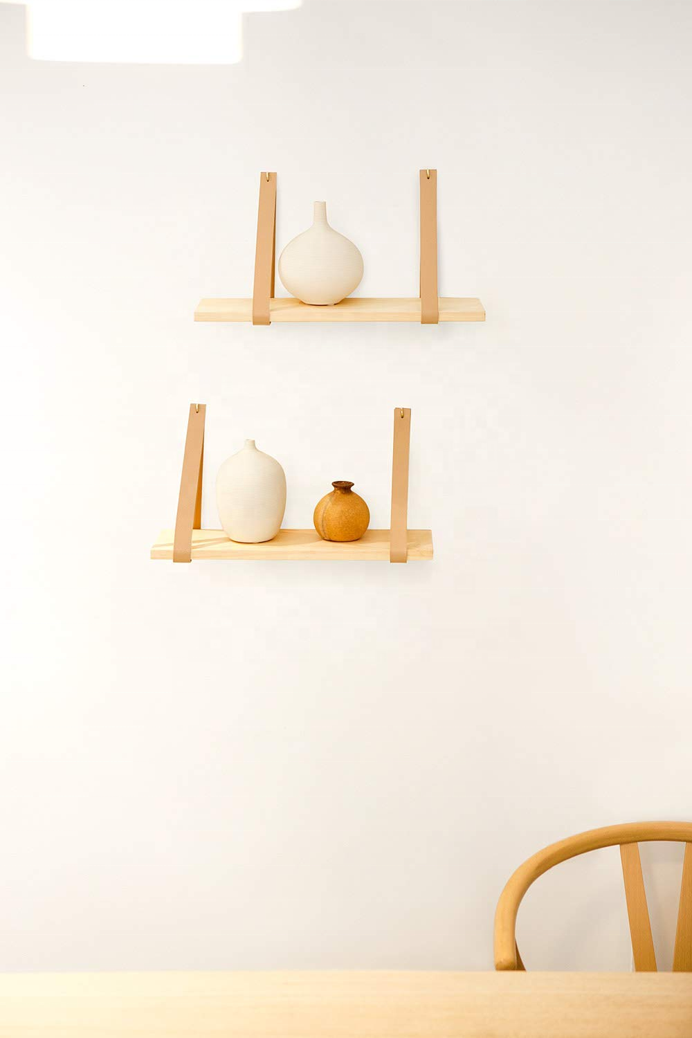 PUSELIFE Natural ModernSolid Wood Floating Shelves swing shelf decor floating solid wood wall shelf