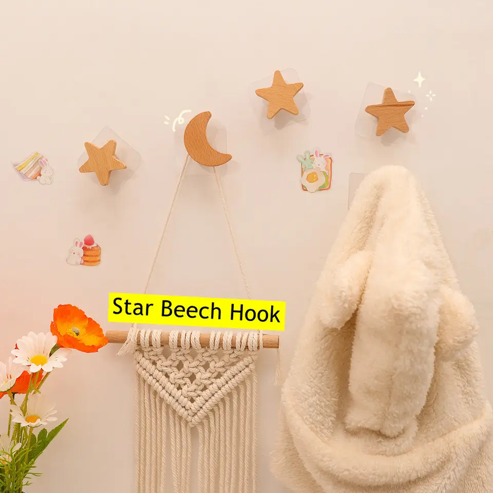 High Quality Expandable Coat Rack Hanger Multi-Purpose Accordion Wall Hangers Wood Hook