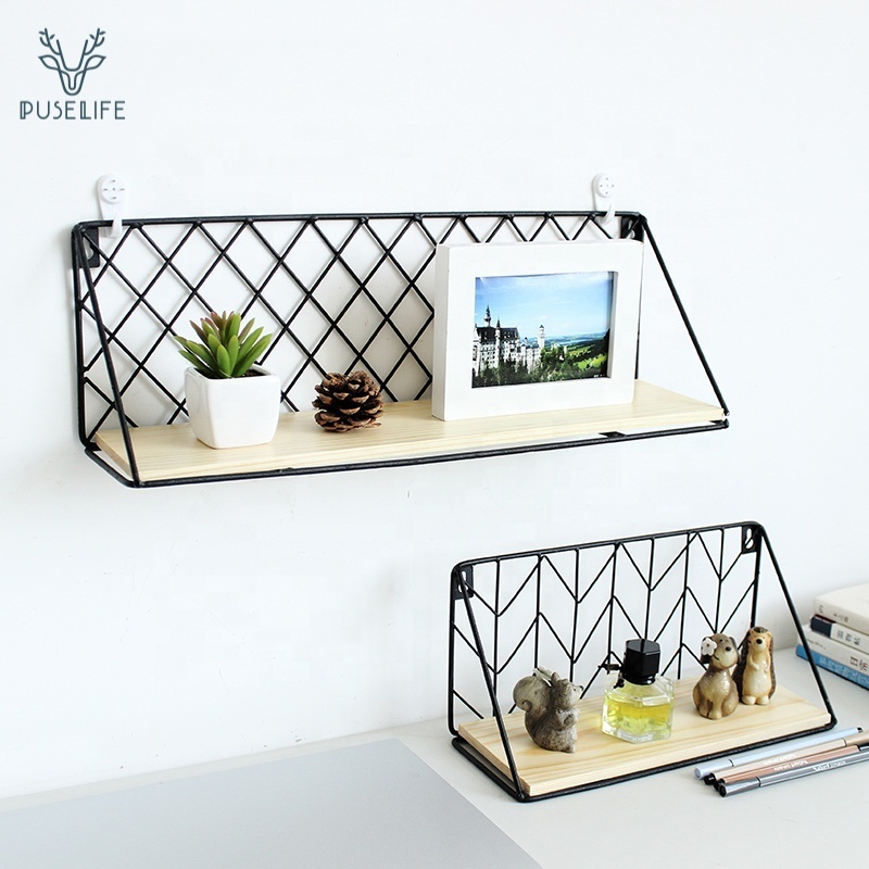 Wholesale New Style household basket wire wall storage basket wall hanging shelf