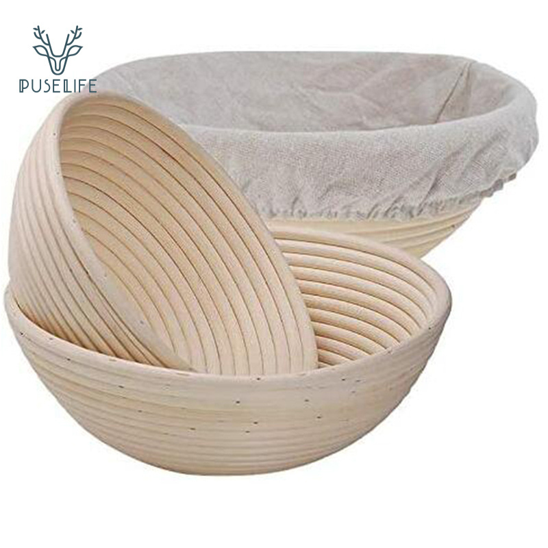 Eco-friendly Natural mini rising Rattan Round oval triangle baking Bread proving fermentation wooden proofing Storage Basket