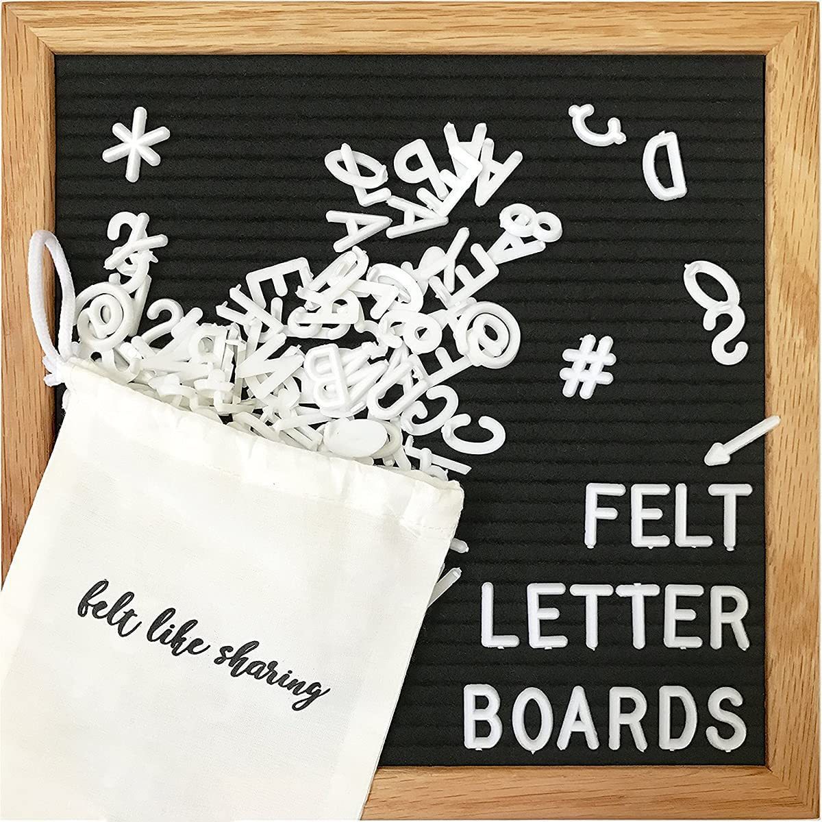 PUSELIFE Hot Sell Factory OEM ODM oak Wood frame changeable color felt letter board message board