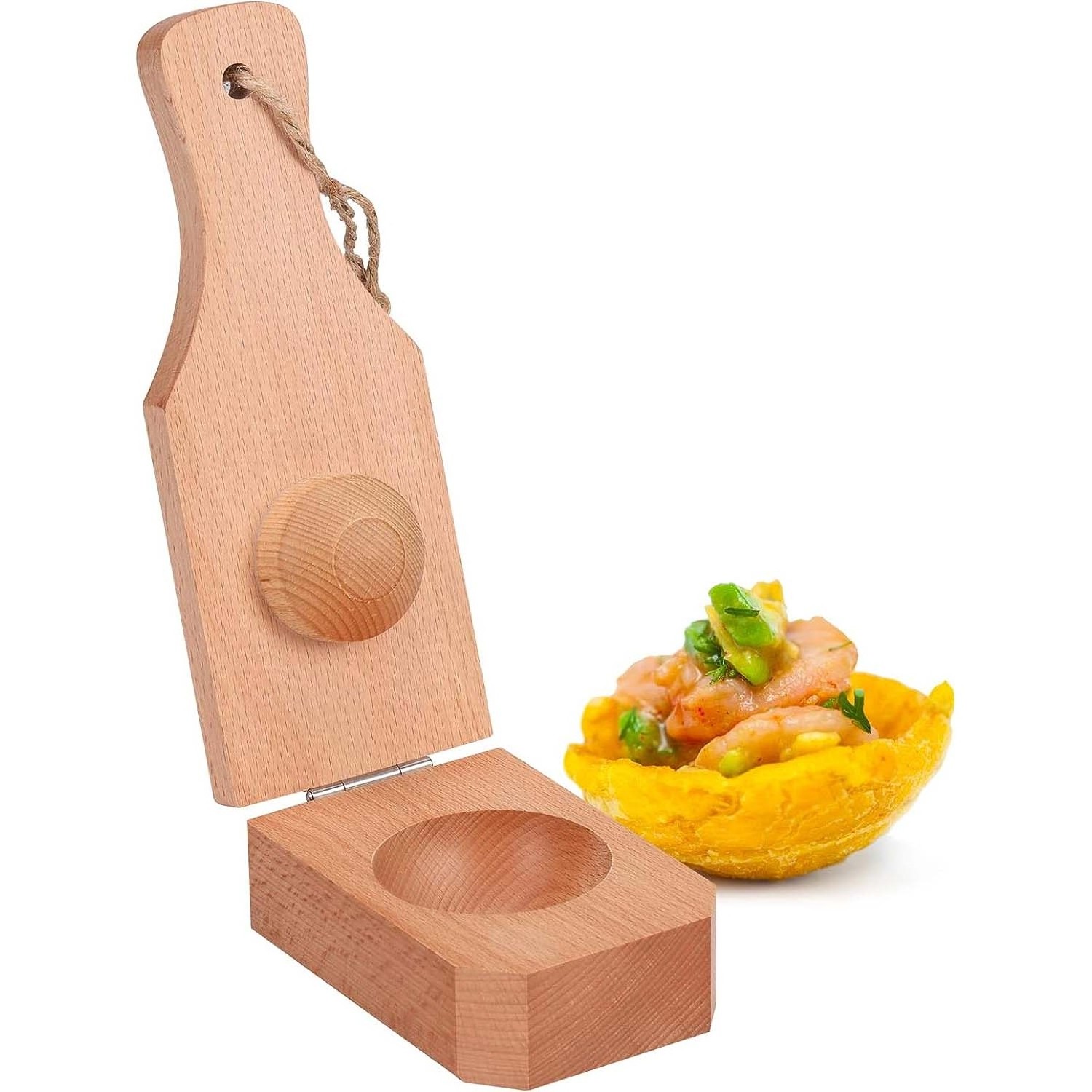 PUSELIFE Wholesale Fruit & Vegetable Tools Wooden Bamboo Banana Smasher Maker Banana Plantain Press Masher 2 In 1 banana grinder