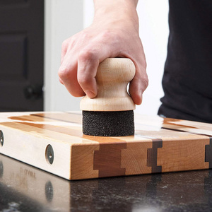 Large Wood Applicator for Mineral Oil on Wooden Butcher Blocks Bamboo and Utensils Cutting Board Oil & Wax Applicator