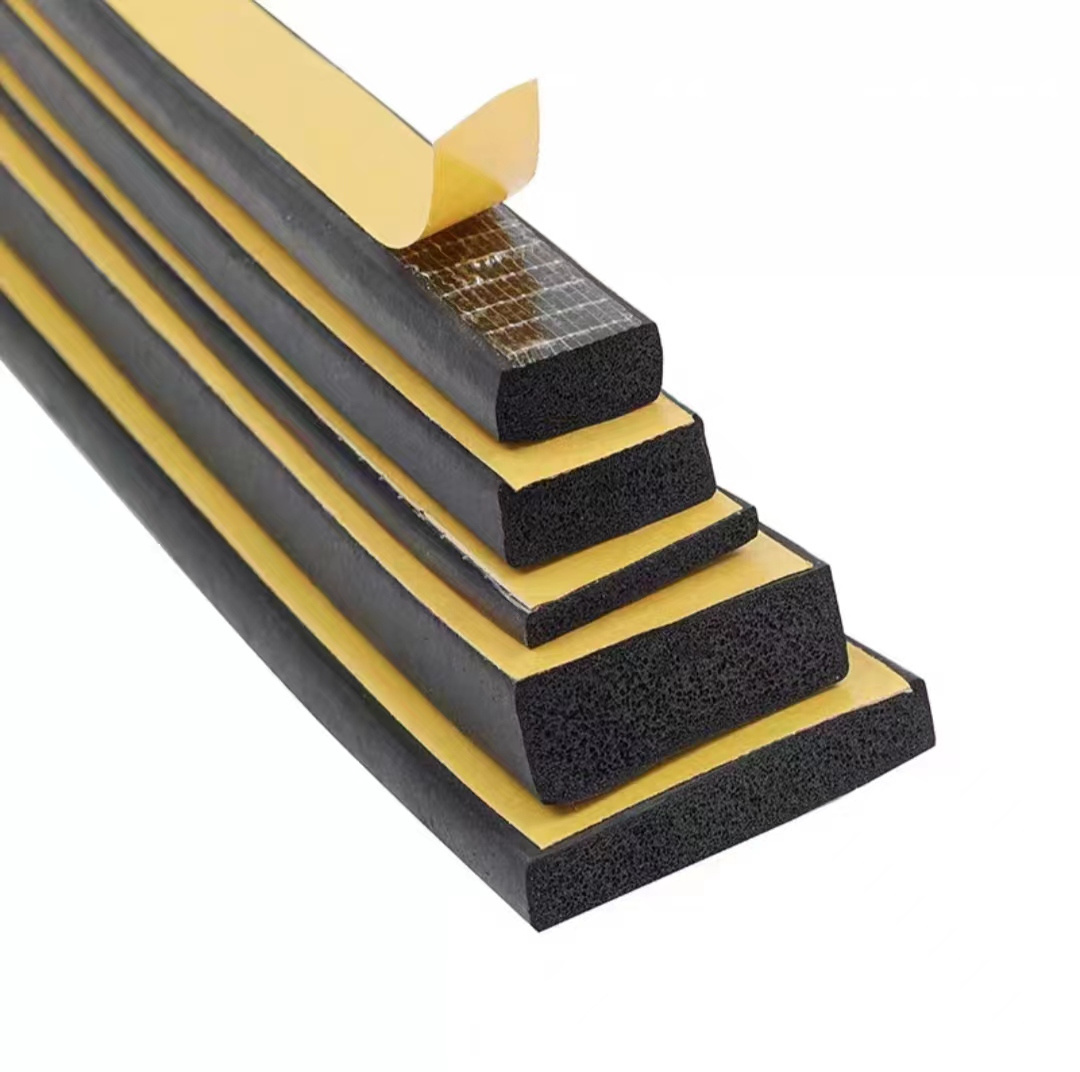 Custom EVA Yellow Self Adhesive Tape Extruded Molding Silicone/EPDM/PVC Adhesive Sponge Foam Rubber Sealing Strip