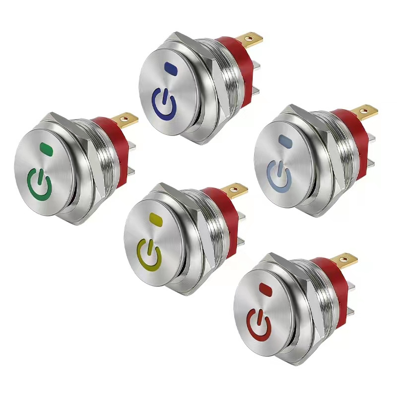 Customization button 22mm Self-locking Waterproof metal switch 3-pin electric on off switch 1NO1NC Power Rocker switch