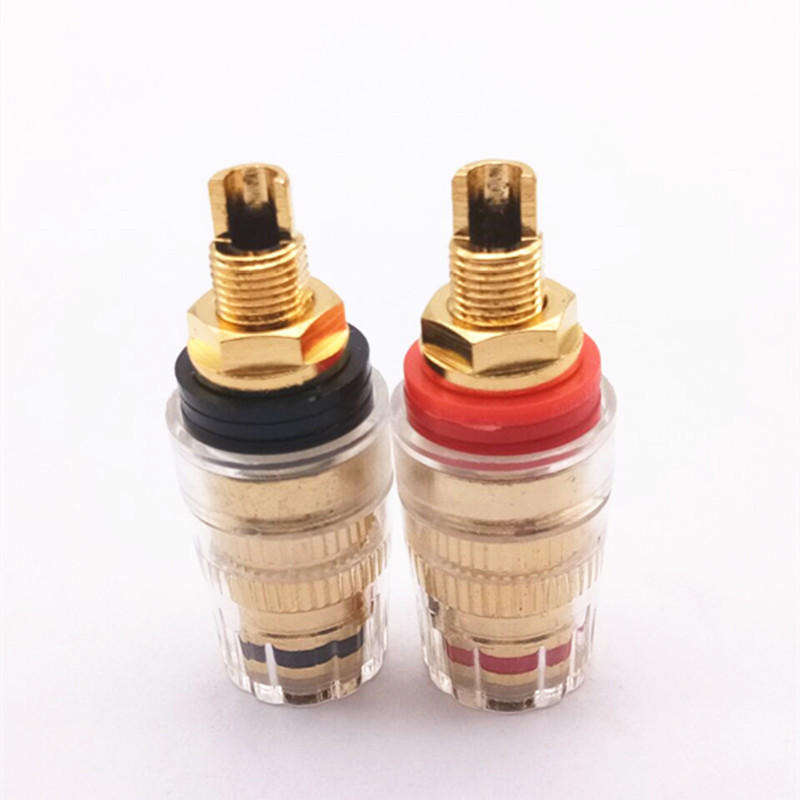 Gold plating amplifier terminal speaker wire 4mm banana jack binding post