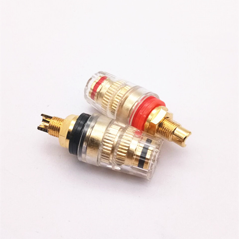 Gold plating amplifier terminal speaker wire 4mm banana jack binding post