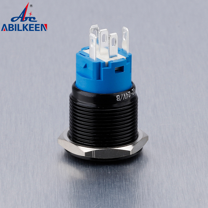 Flat Push Button switch 12mm/16mm/19mm/22mm/25mm/28mm/30mm ON OFF metal pushbutton connector led light push button Switch