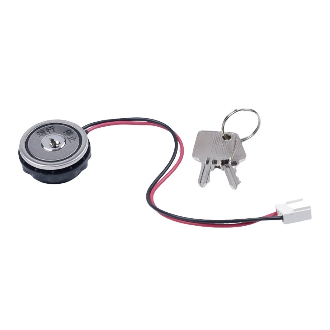 Momentary Spring-return Pin Terminal Key Switch Lock with 2 Tubular Keys key switch for electric scooters