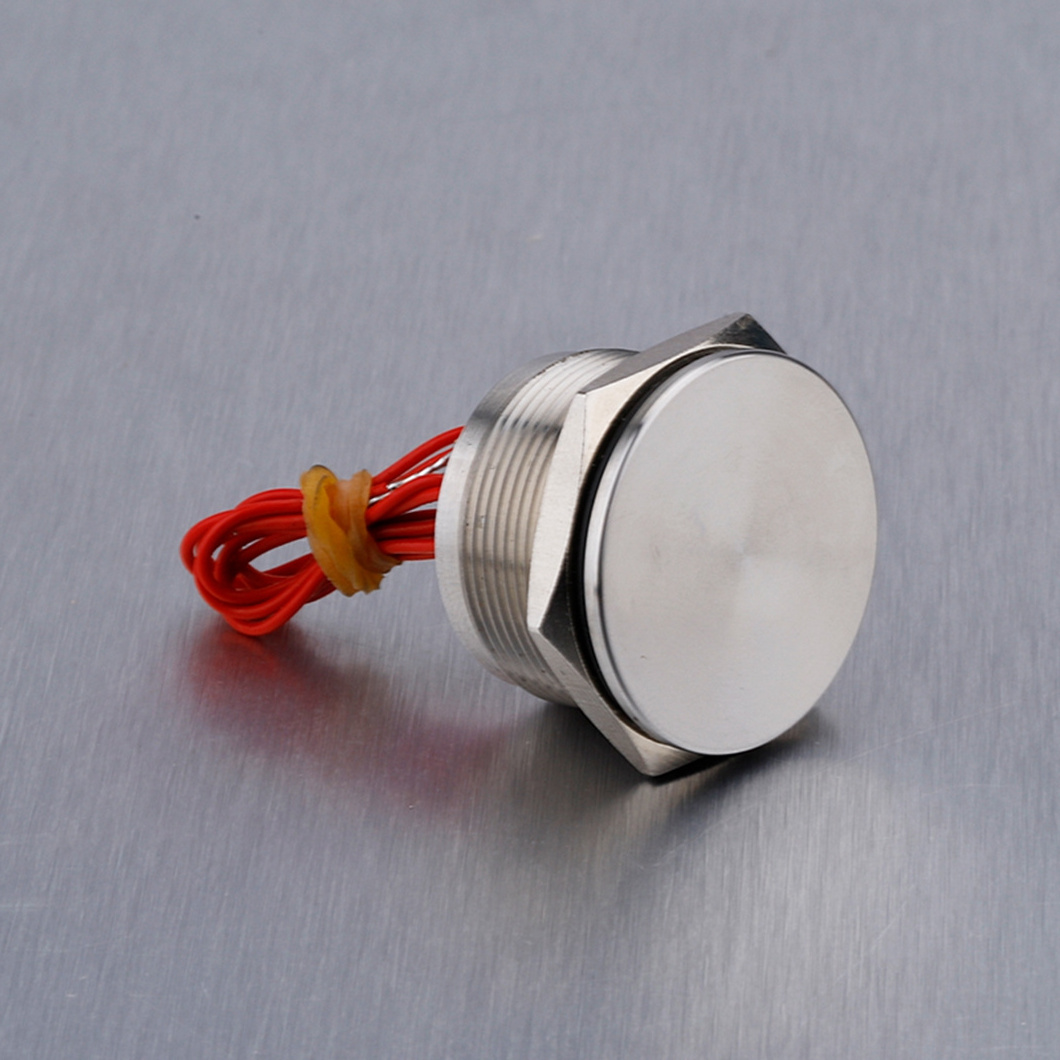 12mm 16mm 19mm 22mm 25mm momentary Latching Flat head 12v waterproof Ip68 2A stainless steel electric touch piezo switch