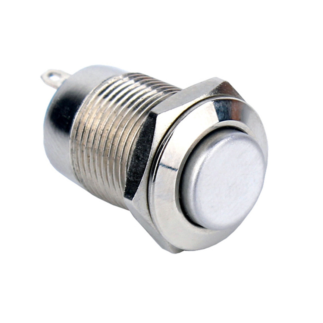 12mm 1NO Reset On Momentary IP65 IK08 Metal Waterproof Electrical Push Button Switch For Kitchen Hood