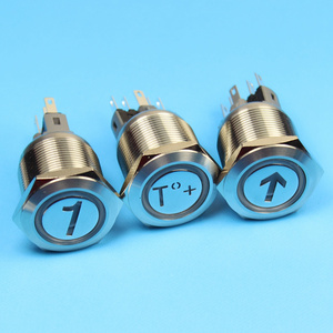 Anti-Vandal Vacuum Cleaner Push Button Switch 16mm 24V/36V/110V/220V vintage push button light switches