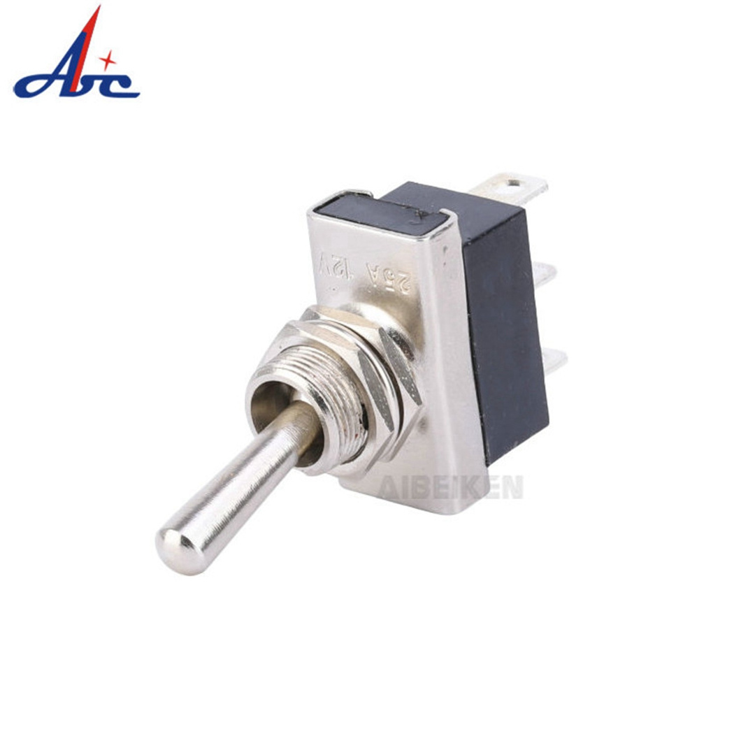 15A 250V Manufacturer's Supply Metal 3 Position Momentary Black Toggle Switch Right Angle On Off on Toggle Switch With Cover