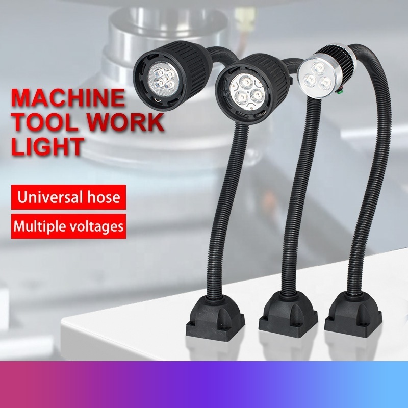 Hot Selling Machine Tool Gooseneck Lamp Black Body Adjustment Led Work Light for Industrial Workshop