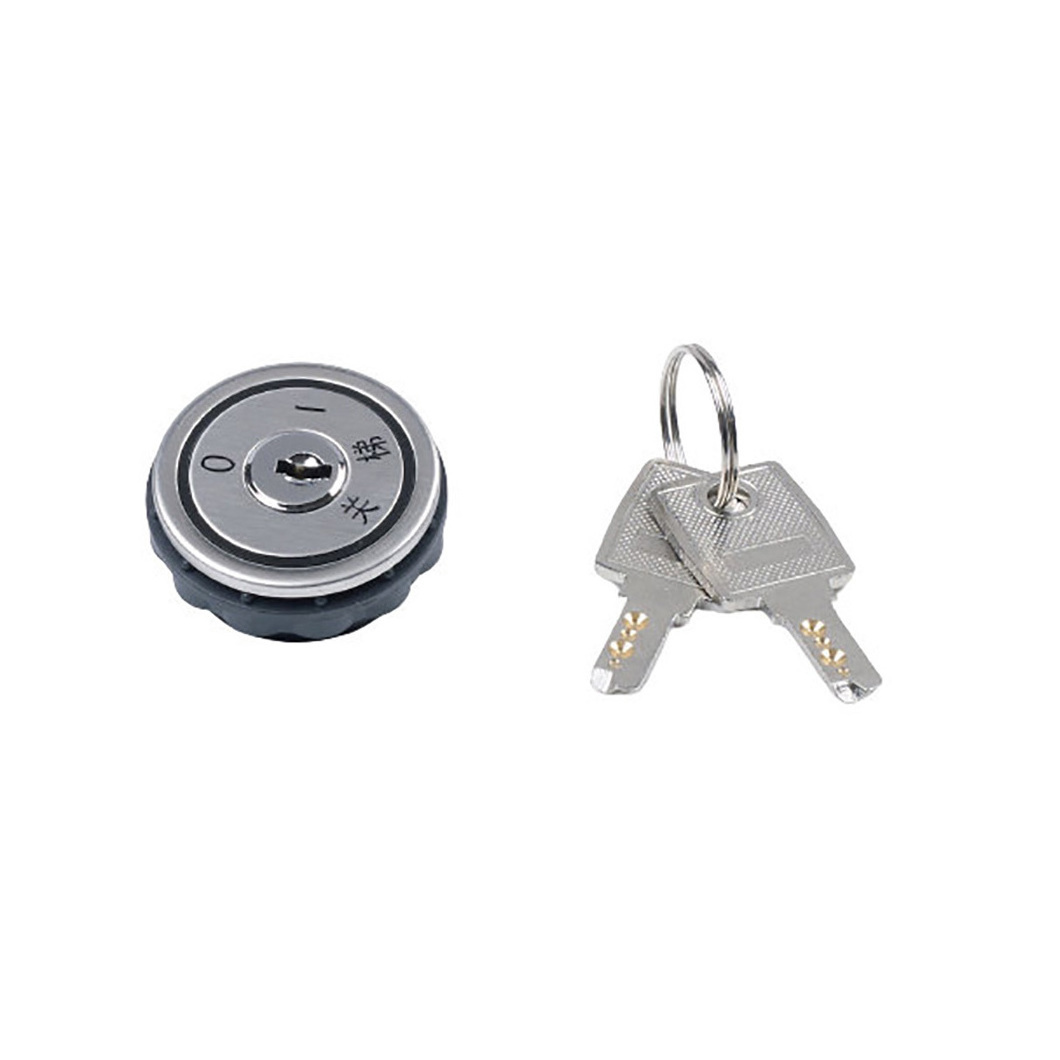 Bright chrome plated dust installed elevator door light key energy saving contact switch for lock box hole size 19mm