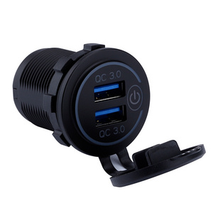 3.1A Double USB Panel Mount 12V 5V 1A 2.1A Electric Dual Twin USB Car Charger For Mobile Phone USB weatherproof power socket