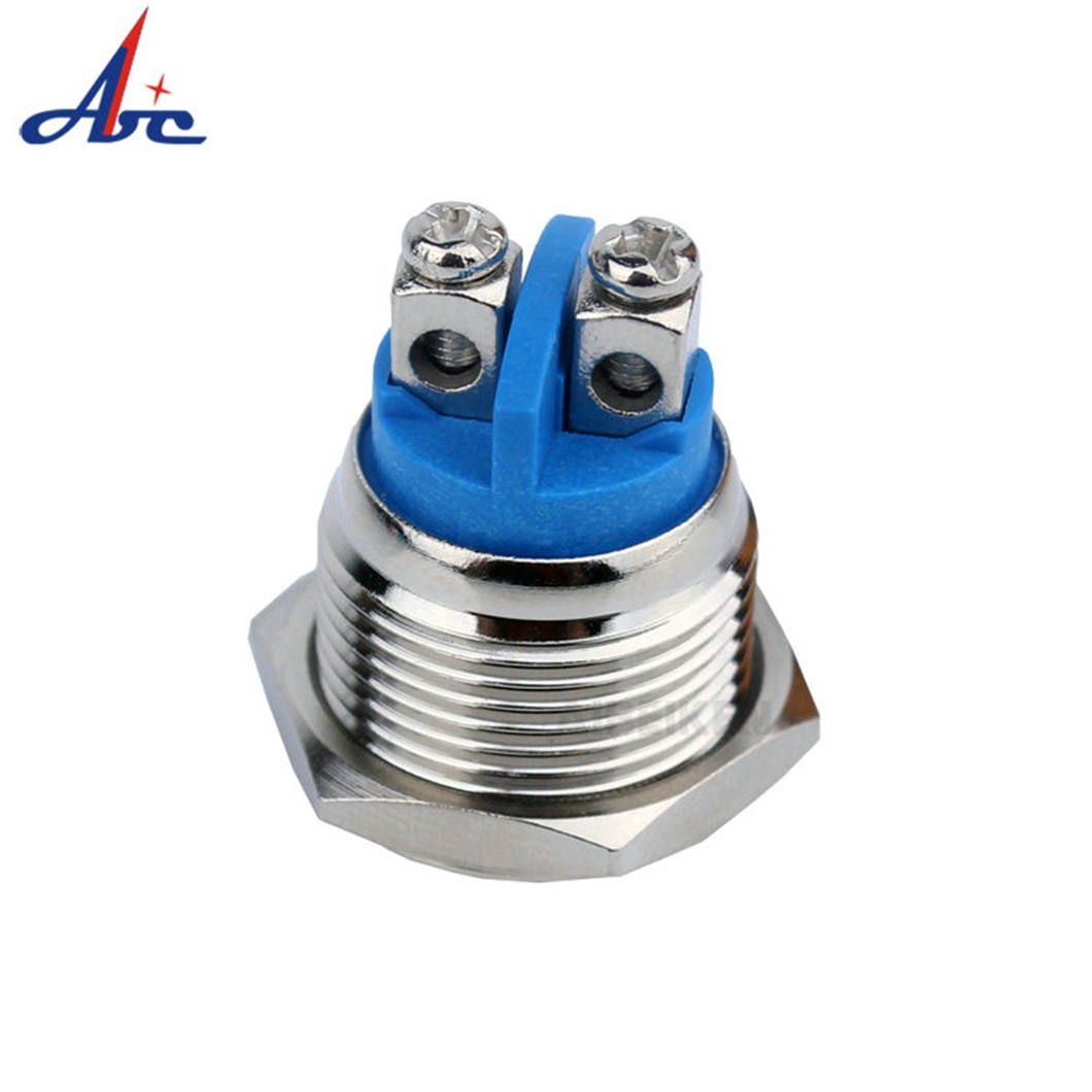 16 mm Waterproof IP65 1NO High Micro stainless steel Momentary Metal Push Button Switch for motorcycle button switch for marine