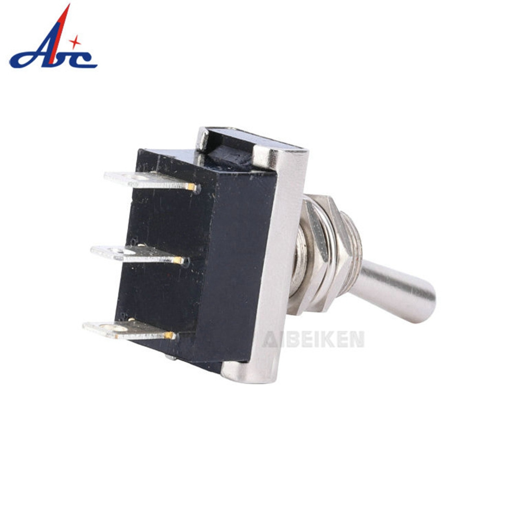 15A 250V Manufacturer's Supply Metal 3 Position Momentary Black Toggle Switch Right Angle On Off on Toggle Switch With Cover