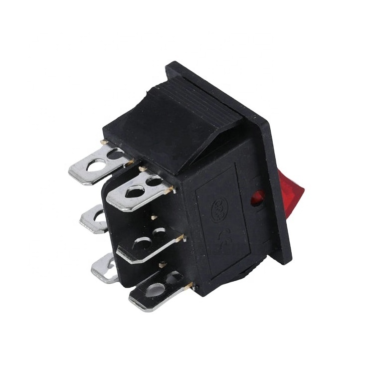 With LED 6A 250V/ 10A 125V AC ON-OFF-ON Boat Car 3 Way Rocker Switch