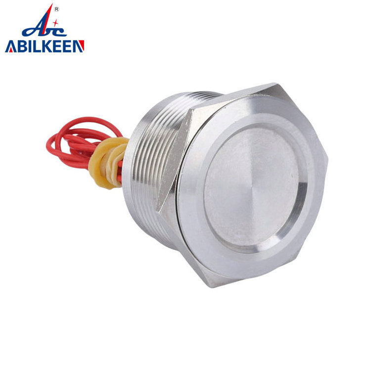 IP68 ON-OFF 19mm Flat/Concave/Chamfer NO  Waterproof Aluminum Anodized Touch Piezo Switch   Oxide Colorful Piezo Button switch