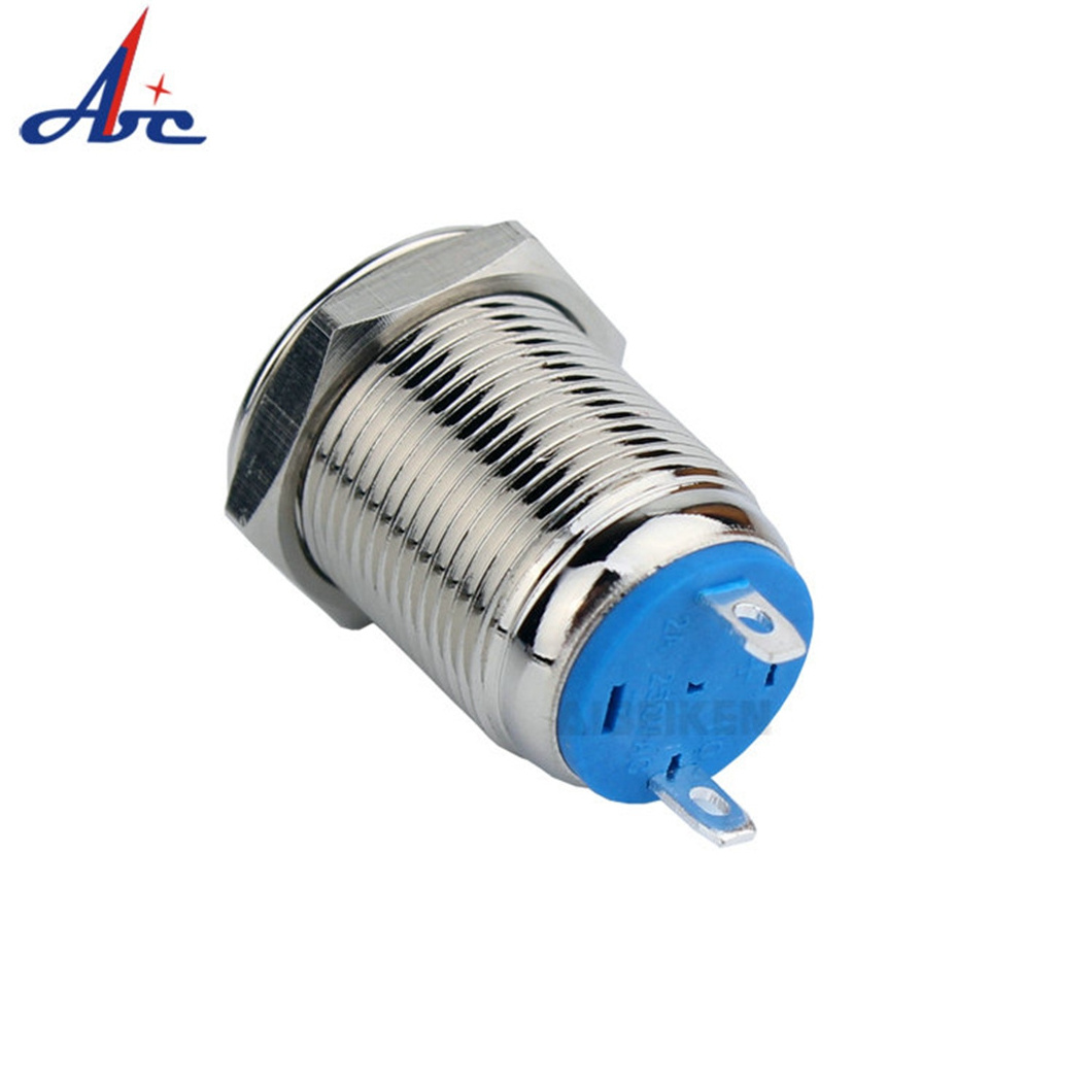 12mm 1NO Reset On Momentary IP65 IK08 Metal Waterproof Electrical Push Button Switch For Kitchen Hood