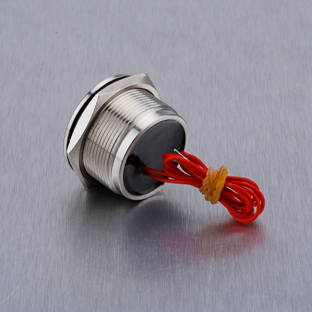 12mm 16mm 19mm 22mm 25mm momentary Latching Flat head 12v waterproof Ip68 2A stainless steel electric touch piezo switch