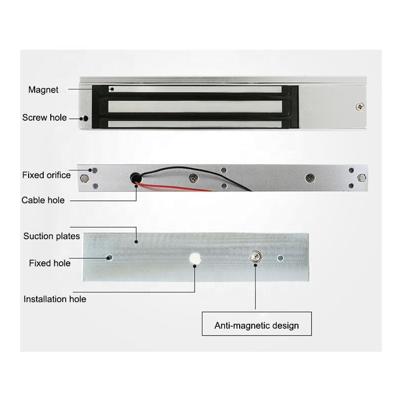 Saikiot Electric Magnetic Lock 60KG 180KG 280KG 320KG Single Double Wooden Glass Door Access Control Electric Magnetic Lock