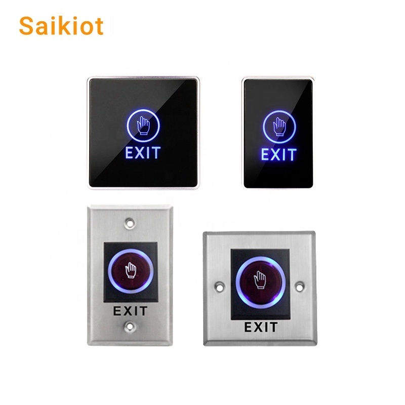 Saikiot DC 12V Stainless steel No touch Infrared Sensor Touch Free Access Control Door Exit Button Touchless Exit Push Button