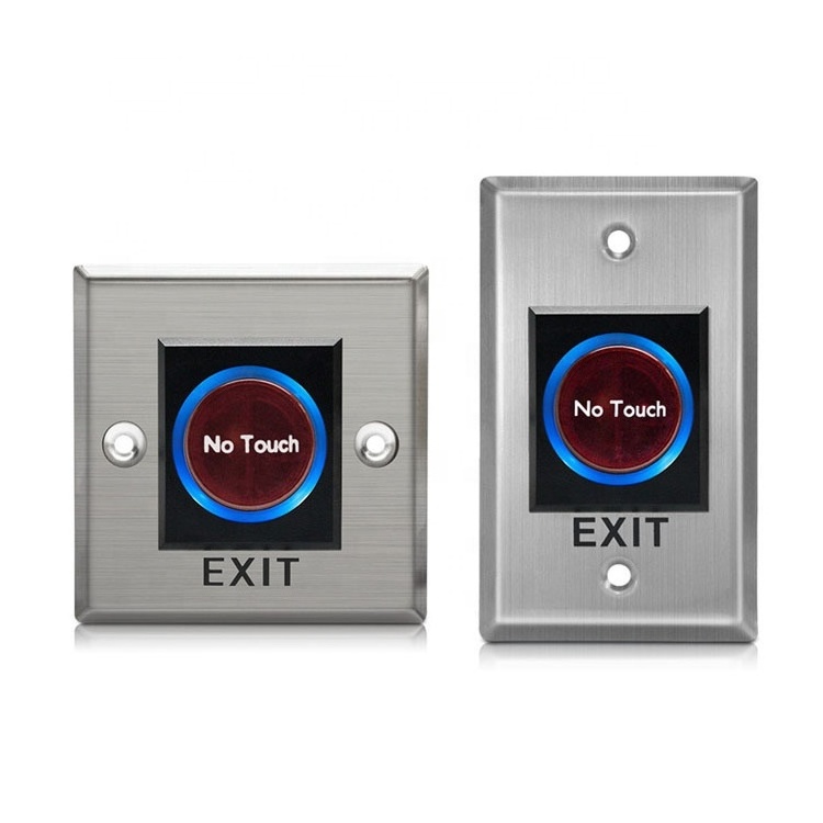 Saikiot DC 12V Stainless steel No touch Infrared Sensor Touch Free Access Control Door Exit Button Touchless Exit Push Button