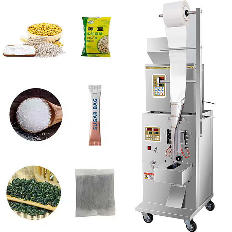 Multi-function Automatic Pouch Food Grain Granule Spice Sachet Powder Back Seal Dispensing Weighing Packing Filling Machine