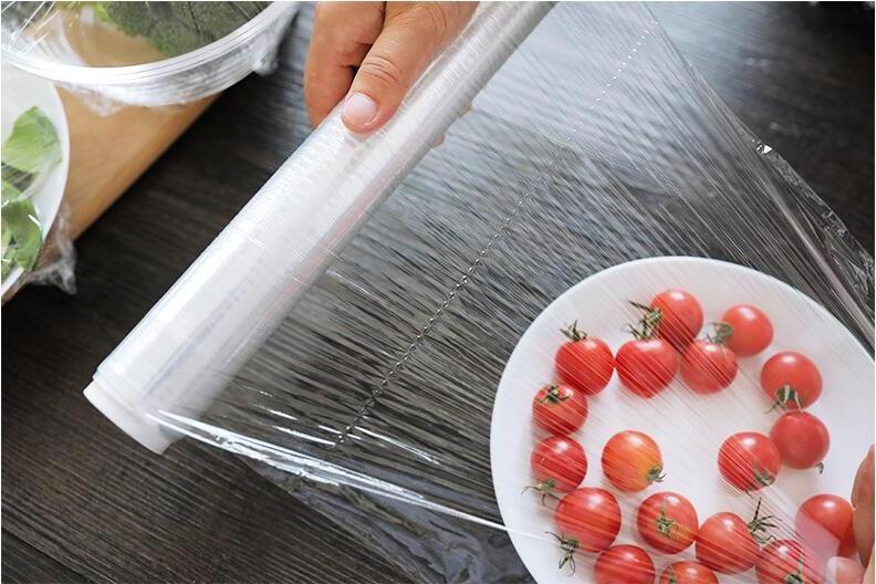 Transparent Food fresh packaging plastic pla 100% biodegradable polythene wrap cling film roll