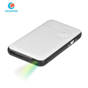 WESOPRO Mini Portable Home Theater Projector LED Pocket Projector 4K Android 7.1 DLP Smart mobile Projector Support 1G8G UK IPTV