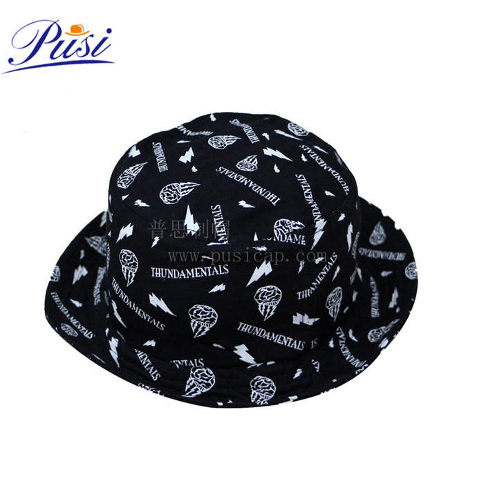 Floral sublimation print fashion cap fisherman hat custom wholesale women tropical bucket hats