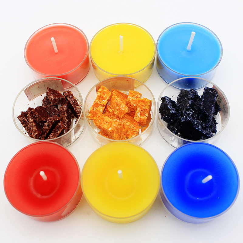 PUSISON 34Colors 10G/bag Soy Coconut Paraffin Wax Beeswax Block Candle Coloring Dye Customize Color Dye for DIY Scented Candles