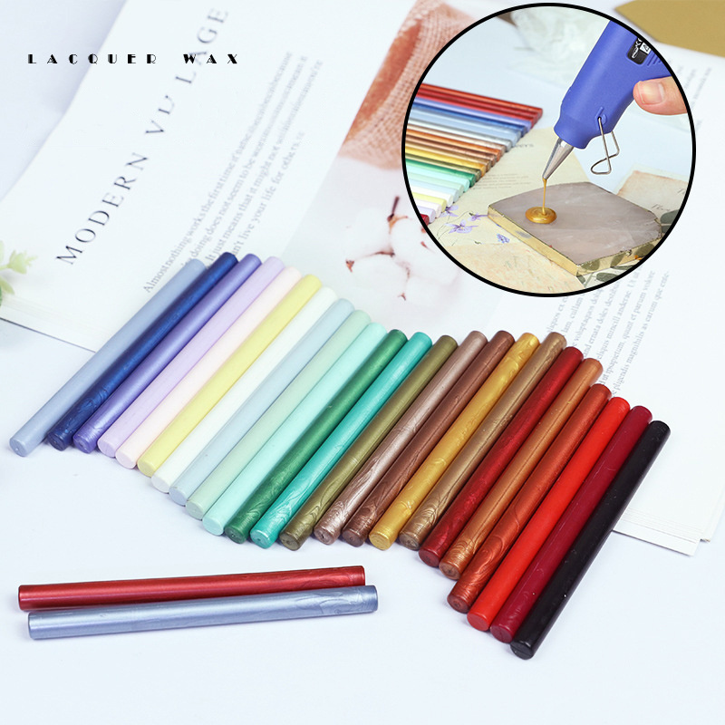 PUSISON DIY Seal Wax Stick Gold Lacquer Wax Seal for Glue Gun Melt Envelope Wedding Invitation Fashion Gift Decoration Seal Wax