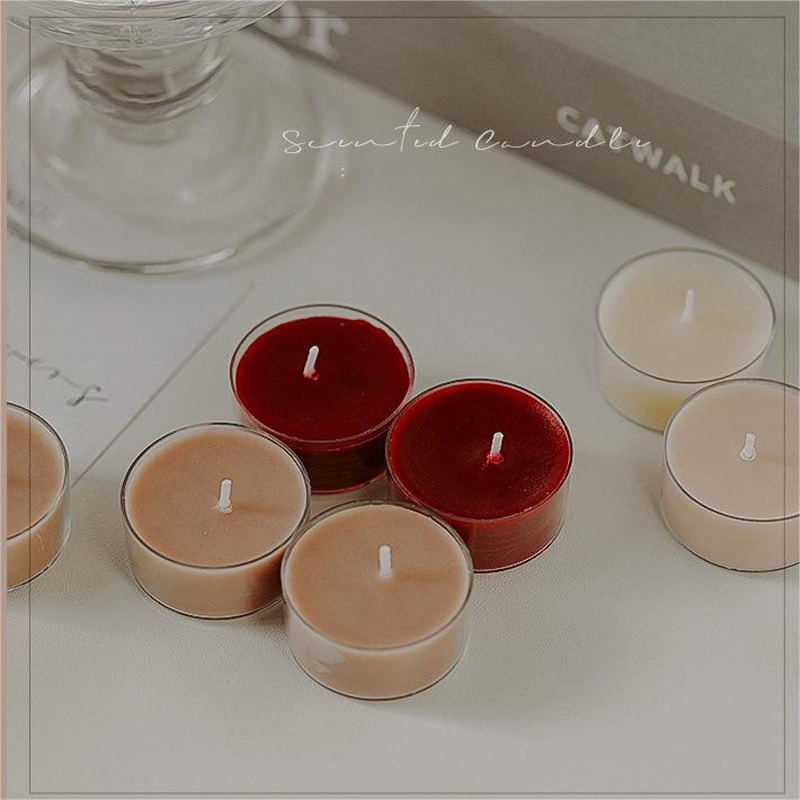 Home Decorative Bulk Soy Wax Beeswax Scented Tea light Candle Container White Small 2 hour Flameless Tealight Candles Wholesale