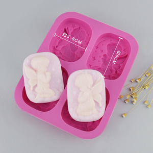 3D Soap Molds Logo Customized PUSISON DIY Butterfly Flower Mold Silicone Handmade Soap Moulds for Making Soap Home Decoration