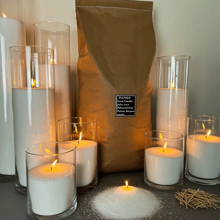 Particles creative foton candle pearls aesthetic sand wax granulated candles scented luxury private label