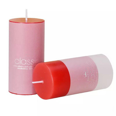 PUSISON Classic Cylinder Scented Pillar Candle Birthday Wedding Flameless Pillar candles Varying Sizes Soy Wax for Pillar Candle