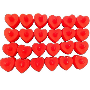 PUSISON Heart Shaped Colorful Flameless Led Candles Battery Birthday Wedding Energy-saving Reusable Battery Operated Led Candles