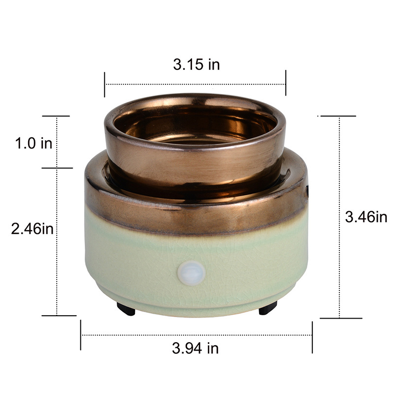 PUSISON Wholesale 2 In 1 Fragrance Oil Warmer Wax Warmer Electric Candle Melt Burners Ceramic Wax Melts Wickless Candle Warmer